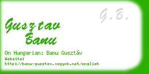 gusztav banu business card